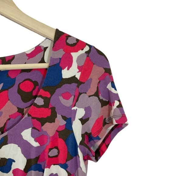 Boden 6 Jersey Dress Floral Stretch Short Sleeve Viscose Blend - Picture 7 of 10